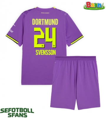 Borussia Dortmund Daniel Svensson #24 Tredjeställ Barn 2026-27 Kortärmad (+ Korta byxor)
